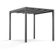 Pavillon mit motorisiertem, einziehbarem Tuch aus Aluminium in Graphitschwarz, freistehend 3x3m - X-METAL