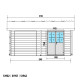 Gartenhaus aus WPC mit Terrasse 28mm hellgrau 15m² PREMIUM - Woodlife Garden