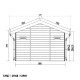 Gartenhaus aus WPC 28mm, anthrazit, 384x384cm PREMIUM - Woodlife Garden