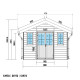 Gartenhaus aus WPC 28mm, Holzoptik braun, 384x279cm PREMIUM - Woodlife Garden
