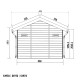 Gartenhaus aus WPC 28mm, hellgrau, 384x279cm PREMIUM - Woodlife Garden