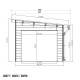 Gartenhaus mit Terrasse und Pultdach aus 28mm WPC in Hellgrau 16,8m² PREMIUM - Woodlife Garden