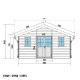 Gartenhaus aus WPC 28mm hellgrau 498x386cm PREMIUM - Woodlife Garden