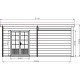Gartenhaus aus WPC mit Pultdach und Aluminiumgestell Altholzoptik 7,8m² + 7,8m² Terrasse - Woodlife Garden