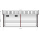 Gartenhaus aus WPC mit Pultdach und Aluminiumgestell dunkelgrau 7,8m² + 7,8m² Terrasse - Woodlife Garden