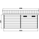 Gartenhaus aus WPC Altholz 9m² + 9m² Terrasse - Woodlife Garden