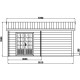Gartenhaus aus WPC Altholz 9m² + 9m² Terrasse - Woodlife Garden