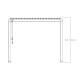 Pavillon mit Lamellendach STEEL aus verzinktem Stahl freistehend in Anthrazit 3x3m - X-METAL