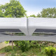 Doppelcarport 30m² aus Aluminium in Weiß und transparentem Polycarbonat EAGLE - X-METAL