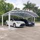 Doppelcarport 30m² aus Aluminium in Weiß und transparentem Polycarbonat EAGLE - X-METAL