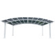 Doppelcarport 30m² aus Aluminium in Weiß und transparentem Polycarbonat EAGLE - X-METAL