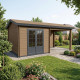 Gartenhaus aus WPC Altholz 9m² + 9m² Terrasse - Woodlife Garden