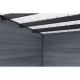Gartenhaus aus WPC mit Pultdach und Aluminiumgestell dunkelgrau 7,8m² + 7,8m² Terrasse - Woodlife Garden