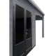 Gartenhaus aus WPC mit Pultdach und Aluminiumgestell dunkelgrau 7,8m² + 7,8m² Terrasse - Woodlife Garden