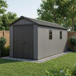 Gartenhaus aus Kunststoff 11,2m² Newton 7517 anthrazitgrau + Fußboden - Keter