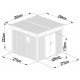 Gartenhaus Kosto 8,64m² salbeigrün aus verzinktem Stahl + Verankerungskit - X-Metal