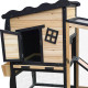 Kaninchenstall aus FSC-zertifiziertem, thermobehandeltem Holz mit warmer Innenverkleidung 153x64,5x103,5cm - Shelty Pet