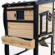 Kaninchenstall aus FSC-zertifiziertem, thermobehandeltem Holz mit warmer Innenverkleidung 153x64,5x103,5cm - Shelty Pet