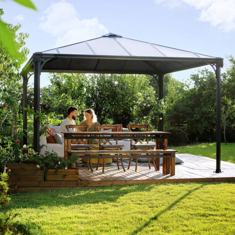 Pergola aus Aluminium und Polycarbonat 360x360cm Palermo™ 3600 - Canopia