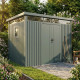 Gartenhaus Kosto 6,76m² salbeigrün aus verzinktem Stahl + Verankerungskit - X-Metal