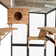 Außengehege für Katzen aus FSC-zertifiziertem, thermobehandeltem Holz 300x95x188cm - Shelty Pet