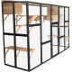 Außengehege für Katzen aus FSC-zertifiziertem, thermobehandeltem Holz 300x95x188cm - Shelty Pet