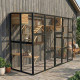 Außengehege für Katzen aus FSC-zertifiziertem, thermobehandeltem Holz 300x95x188cm - Shelty Pet