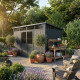 Gartenhaus aus WPC 19,2mm in Anthrazit 7,71m² WINSTON Skylight - Woodlife Garden