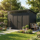 Gartenhaus aus WPC 19,2mm in Anthrazit 7,71m² GORDON Skylight - Woodlife Garden