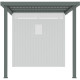 Schleppdach 275x230cm aus verzinktem Stahl in Salbeigrün für Gartenhaus Kosto 5,29m² oder 6,76m² - X-METAL