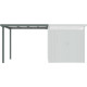 Schleppdach 275x230cm aus verzinktem Stahl in Salbeigrün für Gartenhaus Kosto 5,29m² oder 6,76m² - X-METAL