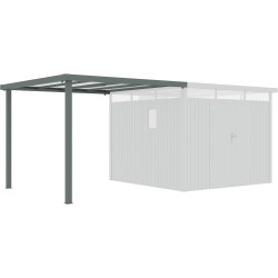 Schleppdach 275x294cm aus verzinktem Stahl in Salbeigrün für Gartenhaus Kosto 8,64m² - X-METAL