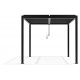 Pavillon mit Lamellendach aus Aluminium in Anthrazit 3x3m H.250cm - X-METAL