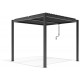 Pavillon mit Lamellendach aus Aluminium in Anthrazit 3x3m H.250cm - X-METAL