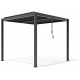 Pavillon mit Lamellendach aus Aluminium in Anthrazit 3x3m H.250cm - X-METAL