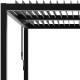 Pavillon mit Lamellendach aus Aluminium in Anthrazit 3x3m H.250cm - X-METAL