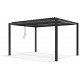 Pavillon mit Lamellendach aus Aluminium in Anthrazit 4x3m H.250cm - X-METAL