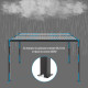 Pavillon mit Lamellendach aus Aluminium in Anthrazit 4x3m H.250cm - X-METAL