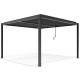 Pavillon mit Lamellendach aus Aluminium in Anthrazit 4x4m H.250cm - X-METAL