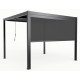 Ausziehbarer Sichtschutz 270cm für Pavillon mit Lamellendach aus Aluminium - X-METAL