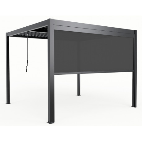 Ausziehbarer Sichtschutz 270cm für Pavillon mit Lamellendach aus Aluminium - X-METAL