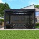 Ausziehbarer Sichtschutz 270cm für Pavillon mit Lamellendach aus Aluminium - X-METAL