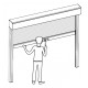 Ausziehbarer Sichtschutz 270cm für Pavillon mit Lamellendach aus Aluminium - X-METAL