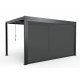 Ausziehbarer Sichtschutz 370cm für Pavillon mit Lamellendach aus Aluminium X-METAL