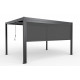 Motorisierter Sichtschutz 370cm für Pavillon mit Lamellendach aus Aluminium - X-METAL