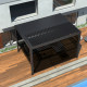Motorisierter Sichtschutz 370cm für Pavillon mit Lamellendach aus Aluminium - X-METAL