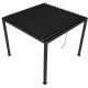 Pavillon mit Lamellendach NEWSTEEL aus verzinktem Stahl in Anthrazit 3x3m H.250cm - X-METAL