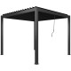 Pavillon mit Lamellendach NEWSTEEL aus verzinktem Stahl in Anthrazit 3x3m H.250cm - X-METAL