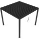 Pavillon mit Lamellendach NEWSTEEL aus verzinktem Stahl in Anthrazit 3x3m H.250cm - X-METAL