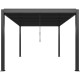 Pavillon mit Lamellendach NEWSTEEL aus verzinktem Stahl in Anthrazit 3x4m H.250cm - X-METAL
